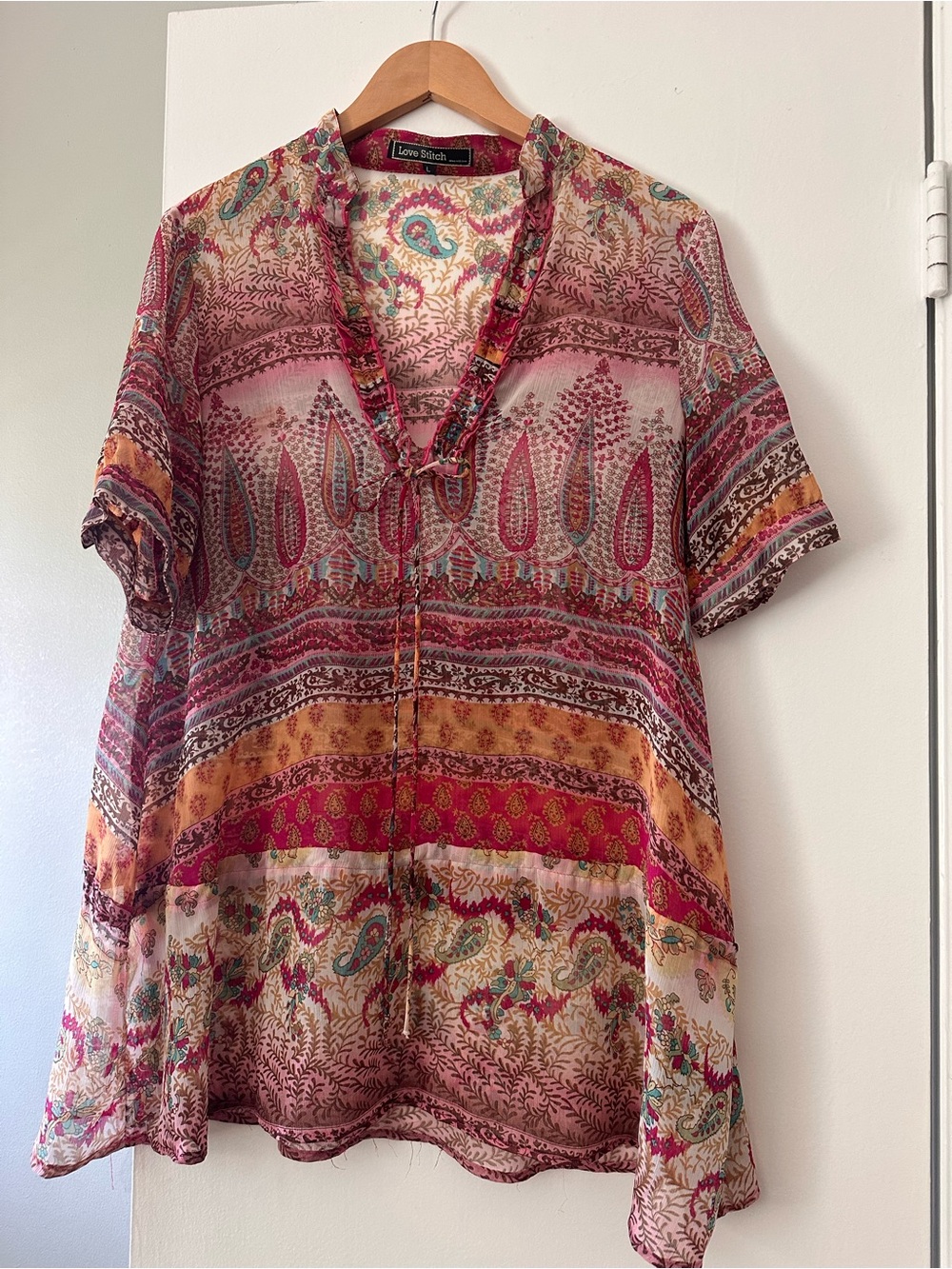 Vintage Lovestitch Multicolor Paisley V-Neck Tunic